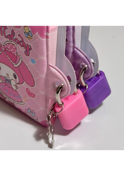 Kawaii Sanrio Mini Kilitli Defter Seti - Hello Kitty, Cinnamoroll, My Melody, Kuromi