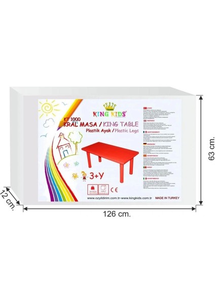 Nessiworld Kral Masa Plastik Ayaklı Mavi fiyatları