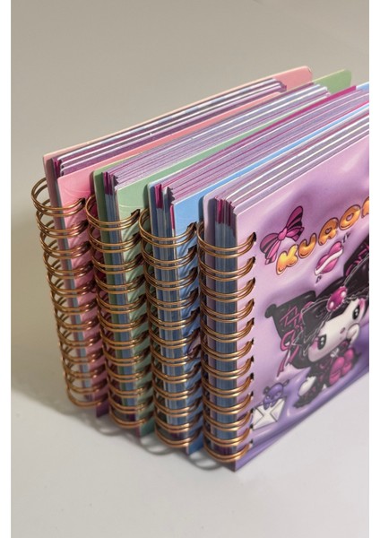 4 Adet Sanrio Kawaii (Cinnamoroll, My Melody, Kuromi ve Pochacco) Mini Defter Seti – Sanrio 4'lü Set