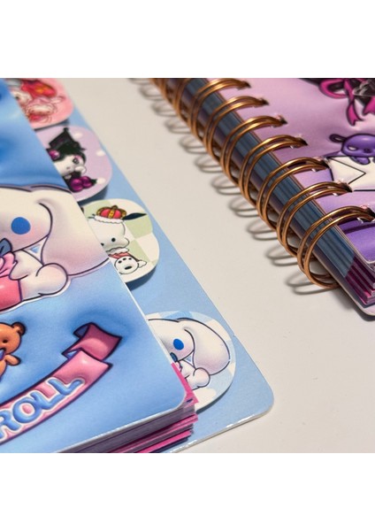 4 Adet Sanrio Kawaii (Cinnamoroll, My Melody, Kuromi ve Pochacco) Mini Defter Seti – Sanrio 4'lü Set