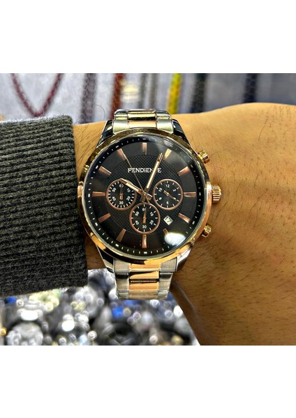 Çelik Erkek Kol Saati + Bileklik Hediyeli Su Geçirmez