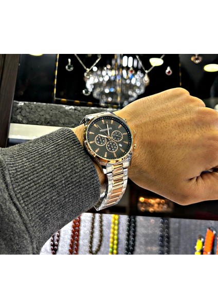 Çelik Erkek Kol Saati + Bileklik Hediyeli Su Geçirmez indirimleri