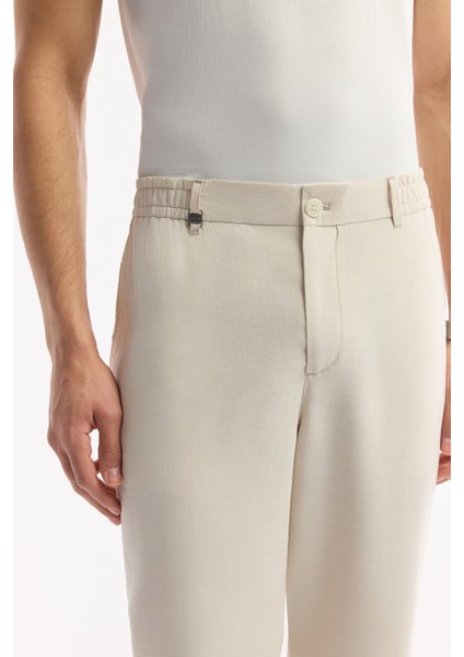 Erkek Bej Yandan Cepli Beli Lastikli Soft Touch Comfort Slim Fit Pantolon A51Y3217 fırsatları