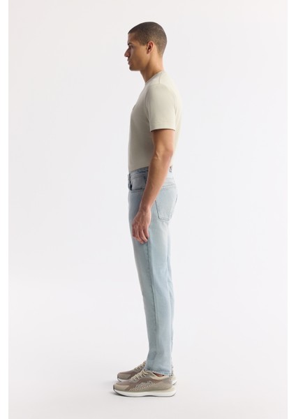Erkek Açık Mavi Pamuklu Berlin Slim Fit Jean Pantolon A51Y3525 fiyatları