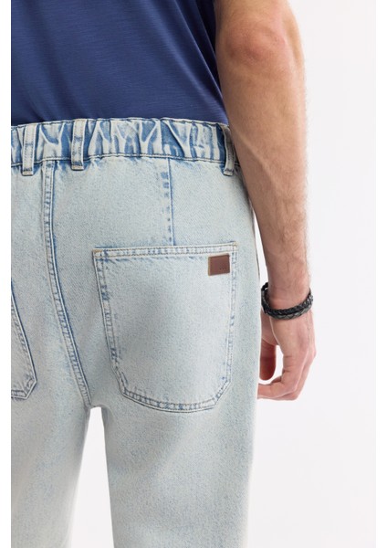 Erkek Mavi Eskitme Yıkamalı Jean Pantolon A51y3550 fırsatları