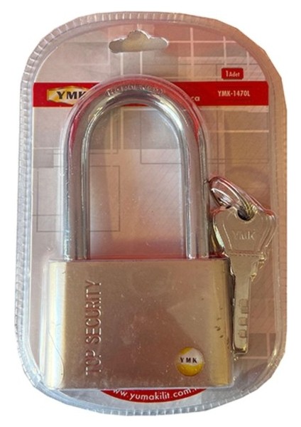 Büro İşyeri Ev Bahçe Kapı Kepenk İçin 70 mm Asma Krom Kilit