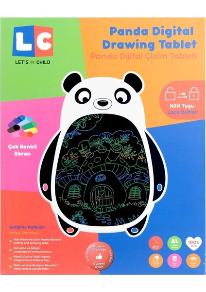 Nessiworld LCD Dijital Renkli Panda Çizim Tableti 8,5 Inç modelleri