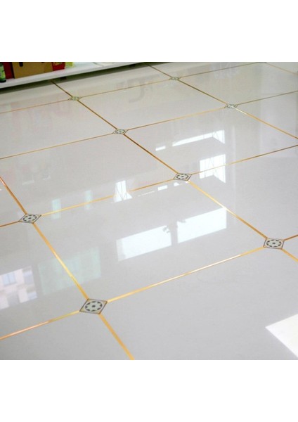 Büro Ev Dekoru İçin 1X500 cm Yapışkanlı Fayans Arası Golden Şerit Bandı