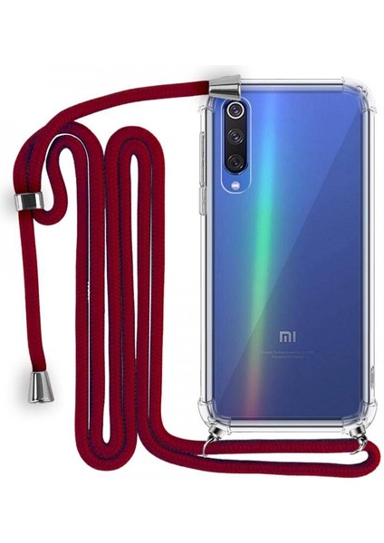 Xiaomi Mi 9 Boyun Askılı Şeffaf Tank Kılıf