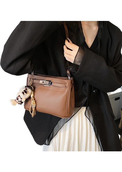 Kadın Çantası Omuz Çapraz Askılı Çanta Çok Yönlü Moda Büyük Kapasiteli Kızlar (Yurt Dışından)
