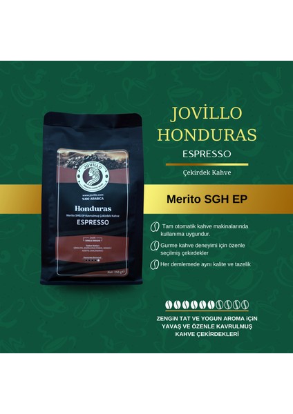 Honduras Espresso Çekirdek Kahve, %100 Arabica, Tek Kökenli, 250gr fırsatları