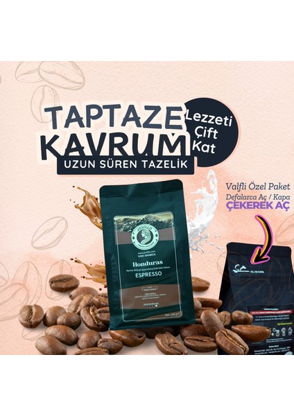Honduras Espresso Çekirdek Kahve, %100 Arabica, Tek Kökenli, 250gr indirimleri