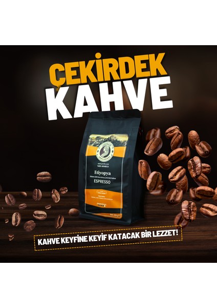 Etiyopya Espresso Çekirdek Kahve, %100 Arabica, Tek Kökenli, 250gr fiyatları