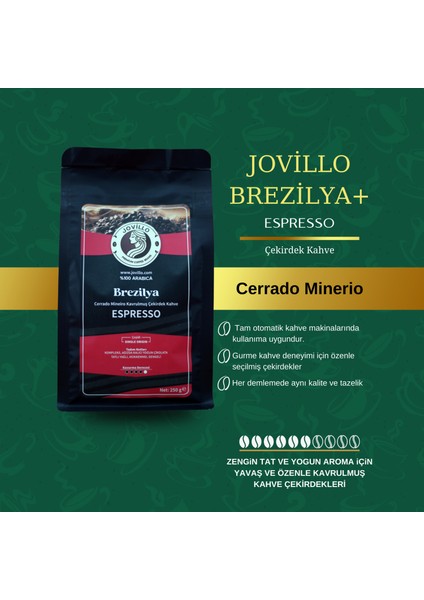 Brezilya Cerrado Espresso Çekirdek Kahve, %100 Arabica, Tek Kökenli, 250gr fırsatları