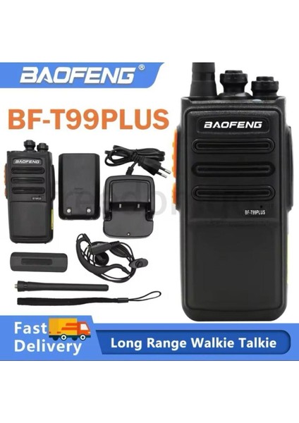 2 Li Set Baofeng T99 Plus. Inşaat Şantiye Gezi Ofroad Afet Deprem Telsizi