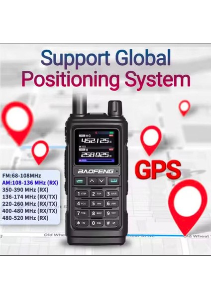 UV17 Pro Gps Li 17H Baofeng 6 Band - Renkler Vardır. Üstün Performans Type C Şarj
