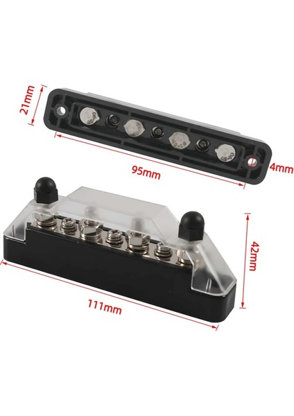 48V150A Arabalar ve Gemiler Için 7 Yollu Otobüs Barı --- Siyah (Yurt Dışından) modelleri