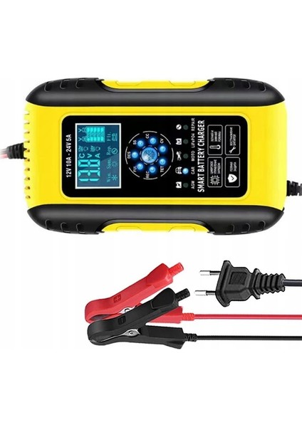 12V 10A Araç Pil Şarj Cihazı Doğrultucu - Sarı (Yurt Dışından)