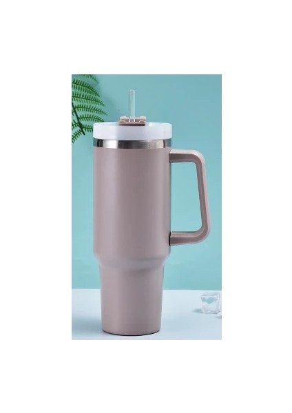 Saplı Termos Bardak Çift Katmanlı Vakum Soğuk Yalıtım Araba Bardak Saman Araba Içme Bardağı (Yurt Dışından) fiyatları