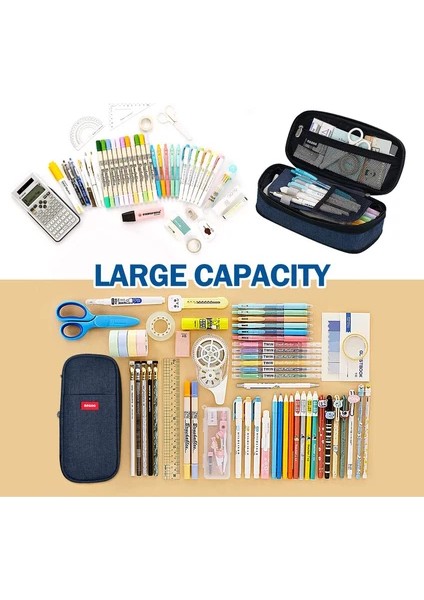 Büyük Kalem Kutusu Genişletilebilir Kalem Kutusu-Koyu Mavi (Yurt Dışından) fiyatları