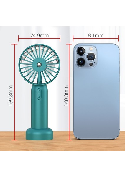 Handhd Sprey Fan USB Taşınabilir Dış Mekan Mini Masaüstü Fan Sprey Beyaz (Yurt Dışından)