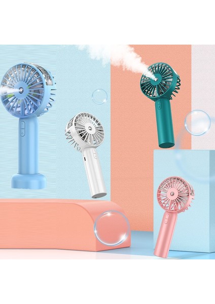 Handhd Sprey Fan USB Taşınabilir Dış Mekan Mini Masaüstü Fan Sprey Beyaz (Yurt Dışından)