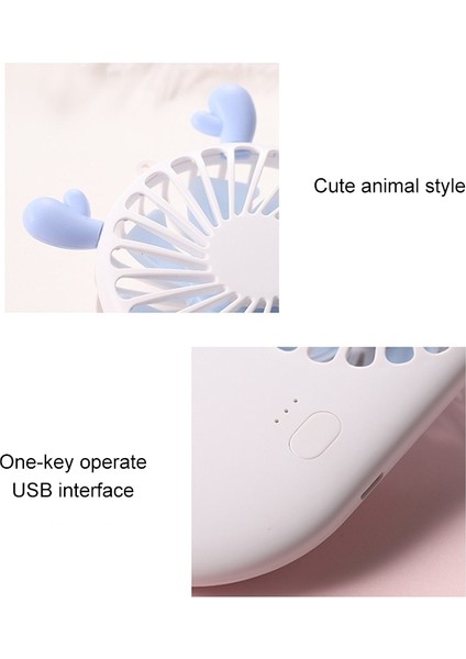 3 Hız Kontrollü Taşınabilir Mini USB Şarjlı Cep Fanı (Yurt Dışından)