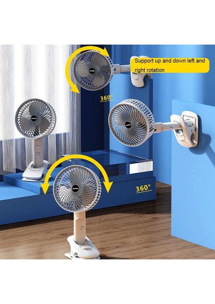 Masaüstü Taşınabilir USB Şarj Dönebilen Handhd Klip Fan (Yurt Dışından) fırsatları