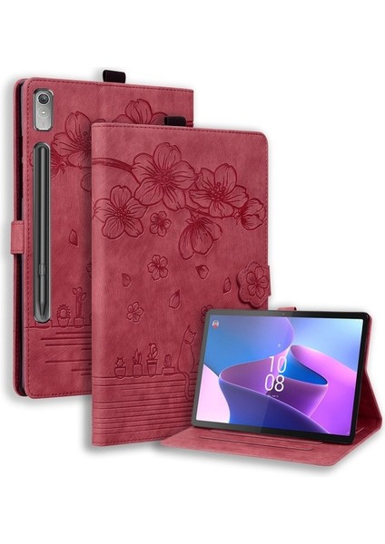 Lenovo Tab K11 Plus M11 Plus Kedi Deri Tablet Kılıfı (Yurt Dışından)