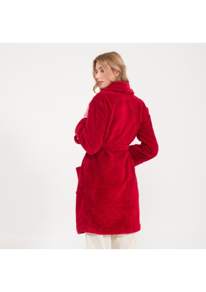 Kadın Welsoft Şal Yaka Bordo Polar Kadın Sabahlık indirimleri