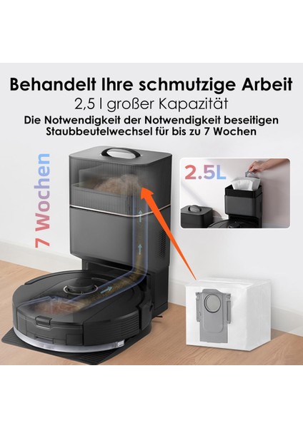 Roborock Q5 Pro Q5 Pro+ Q8 Max Q8 Max+ Yedek Parçaları Aksesuarları Ana Yan Fırça Hepa Filtre Paspas (Yurt Dışından)