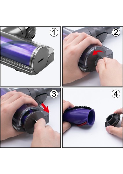 Dyson V8/V10/V11/V15 Elektrikli Süpürge Yedek Aksesuarları Için Motorlu Fırça Başlığı Fırça Rulosu Uç Kapağı 967483-01 (Yurt Dışından) fırsatları