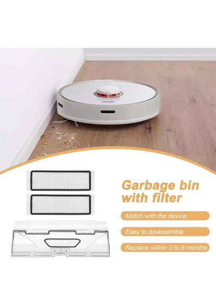 Xiaomi Elektrikli Süpürge Roborock S5 Max S6 Maxv S6 Pure T7 Pro Için Toz Kutusu Parçaları Filtre Aksesuarlarıyla Robot Toz Kutusu (Yurt Dışından) fırsatları
