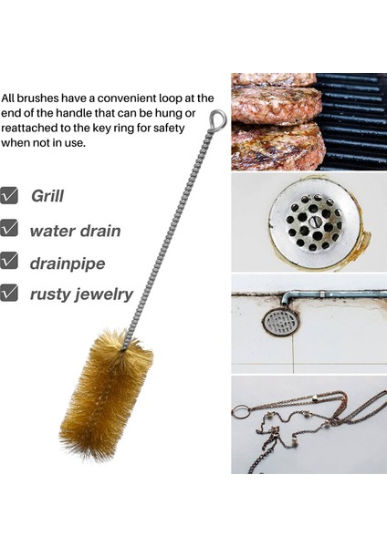 Bakır Tel Boru Baca Temizleme Fırçası Uzun Saplı Bakır Tel Fırça Pas Fırçası Cila Boru Fırçası Çapı 50MM (Yurt Dışından) fırsatları