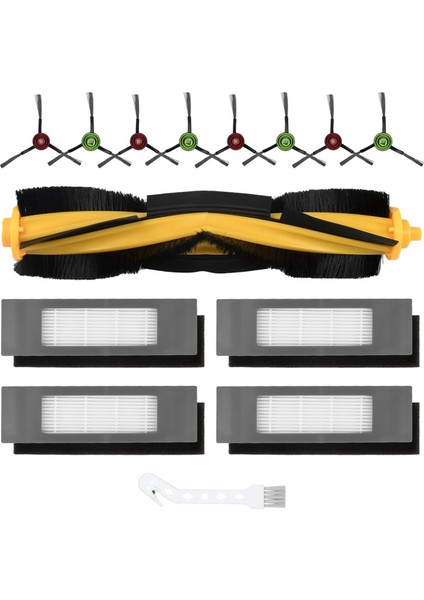 Ecovacs Deebot N8 / N8+ / N8 Pro / N8 Pro+ / T9 / T9+ / N10+, Ozmo 950/920 / T8 / T8+ Ana Yan Fırçalı Hepa Filtreleri Için (Yurt Dışından)