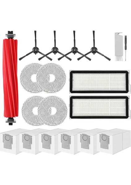 Roborock Q Revo Pro, Q Revo Maxv, Q Revo S Elektrikli Süpürge Aksesuarları Ana Fırça Hepa Filtreler Toz Torbaları Mendiller (Yurt Dışından)