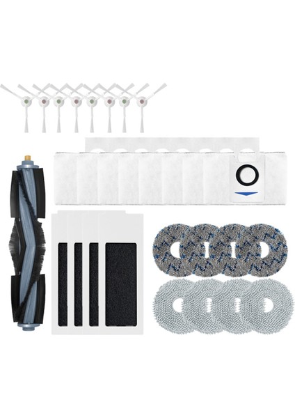 Ecovacs Deebot T20 / T20 Max / T20 Pro Aksesuarları Ana Yan Fırça Paspas Bezi Hepa Filtre Toz Torbası Parçaları (Yurt Dışından)