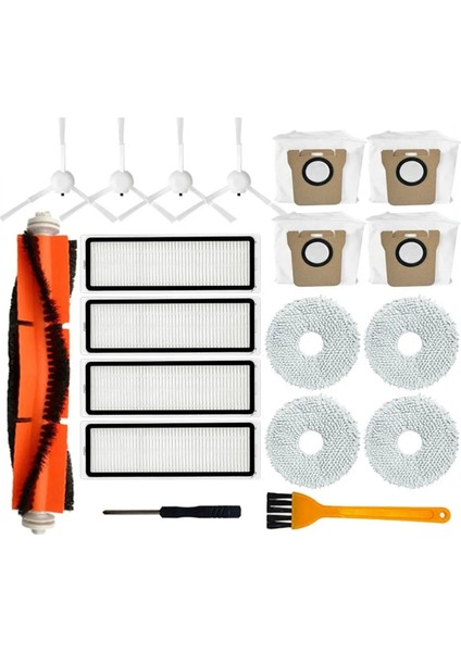 Xiaomi Robot Vakum X10+ X10 Plus B101GL Yedek Parça Aksesuarları Ana Yan Fırça Hepa Filtre Paspas Bezi Toz Torbası (Yurt Dışından)