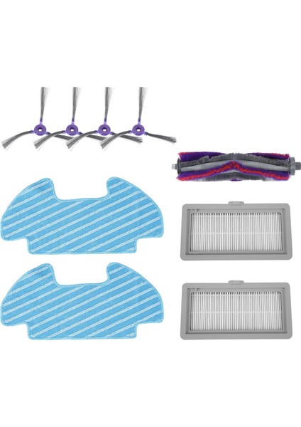9 Parça / Set Silindir Yan Fırça Silme Filtresi Samsung Powerbot-E VR05R5050WK Elektrikli Süpürge Yedek Parçaları Için Yedek (Yurt Dışından)