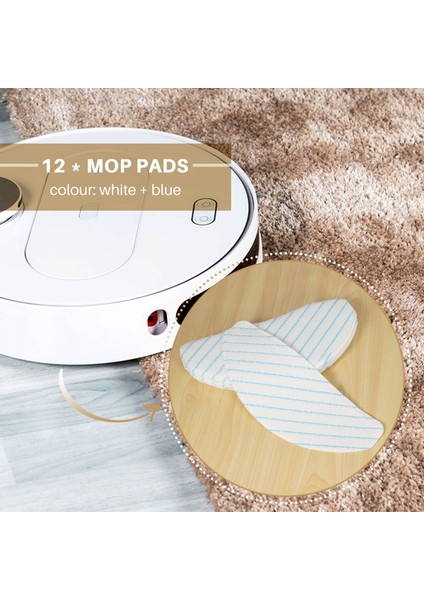 Ecovacs Deebot Ozmo T8 T8 Aıvı Elektrikli Süpürge Için 12 Paket Mikrofiber Paspas Pedi Paspas Bezleri Paçavralar Yedek Parçalar (Yurt Dışından)