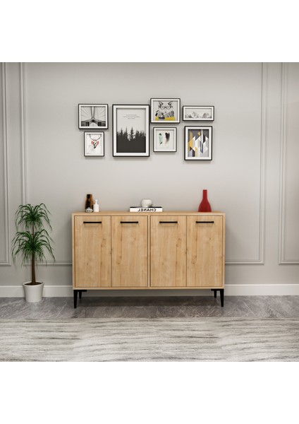 Frezya 4 Kapaklı Raflı Konsol Safirmeşe - Frezya