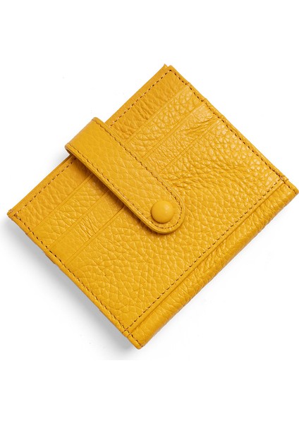 Sığır Derisi Küçük Cüzdan Kadın Kısa Bozuk Para Cüzdanı (Yurt Dışından)