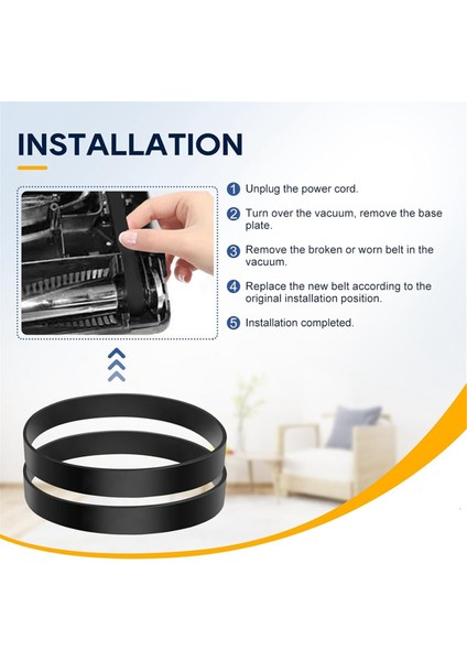 Riccar Için Vakum Kemeri, Riccar Temizleyici Parçaları, A20-R2 Model Parçasına Uygun Yedek Kemerler, 2 Paket (Yurt Dışından) indirimleri