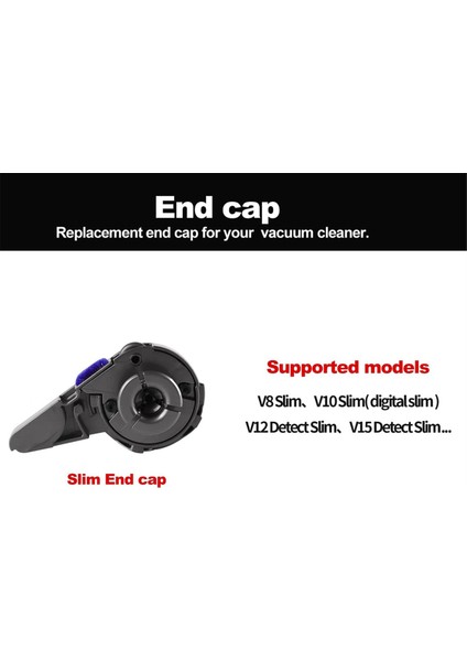 V10 Slim V12 Detect V15 Elektrikli Süpürge Yan Yedek Parçaları Için Silindir Fırça Çubuğu Uç Kapağı Kapağı (Yurt Dışından)