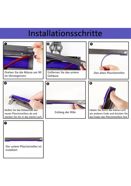 V6 V7 V8 V10 V11 V15 Elektrikli Süpürge Silindiri Yedek Parçaları Için Yumuşak Peluş Aksesuarları (Yurt Dışından)