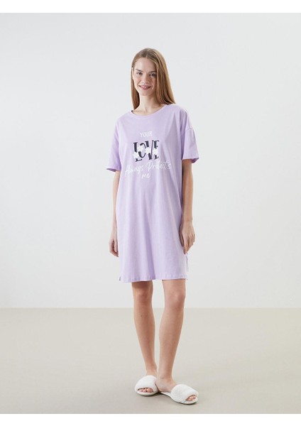 Bisiklet Yaka Baskılı Kadın Gecelik fiyatları