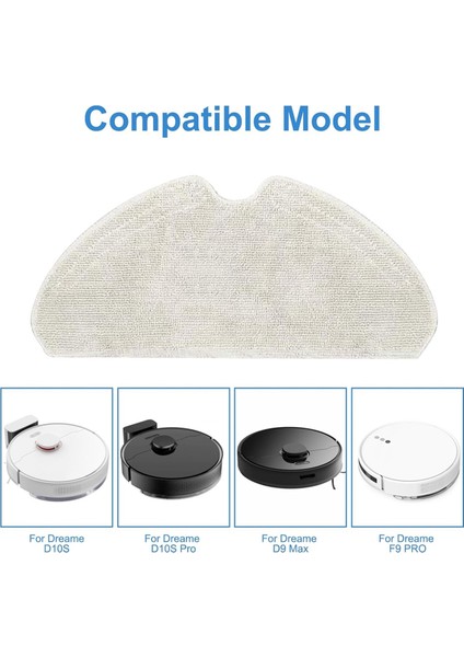 D10S, D10S Pro, D9 Max, F9 Pro Robot Süpürge Için 4'lü Yedek Paspas Pedi, Yıkanabilir Tekrar Kullanılabilir Ped (Yurt Dışından) indirimleri