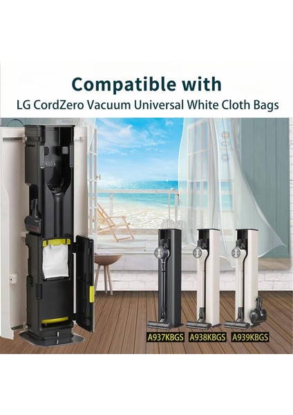 Cordzero Kablosuz Süpürge A937KGMS A939KBGS Için 16 Paket Vakumlu Toz Torbası Yedek (Yurt Dışından)
