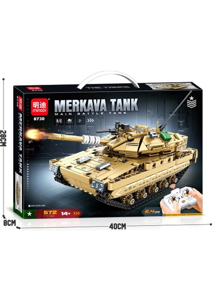 Çocuklar Için Kablosuz Uzaktan Kumandalı Tank Yapım Oyuncakları Çocuk Inşaat Oyuncağı Hediyeleri Model Yapım Seti 572 Parça (Yurt Dışından)