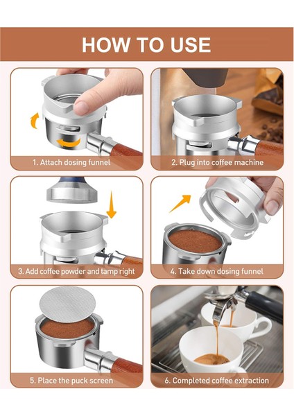 54MM Kahve Dozaj Hunisi Eller Serbest Alüminyum Dozaj Halkası Espresso (Yurt Dışından) modelleri